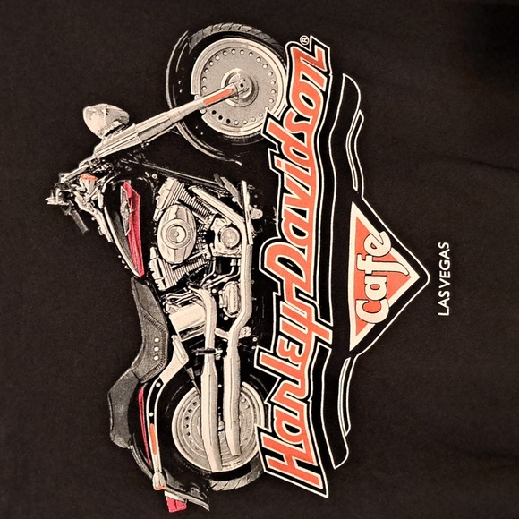 Harley-Davidson Black and Orange Winged Tee.  Size 2XL - Picture 4 of 6
